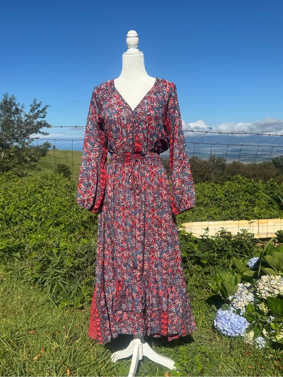 Anthropologie Dresses & Skirts - Anthropologie Boemo Peasant Floral Boho Long Sleeve MIDI Dress medium